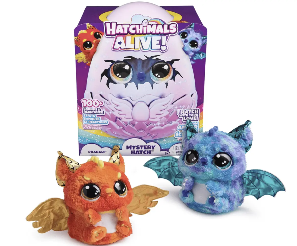 Hatchimals Alive Draggle Éclosion Secrète Peluches