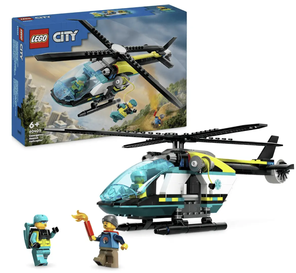 Lego City L’Hélicoptère des Urgences Jouet pour Enfants de Construction Créative