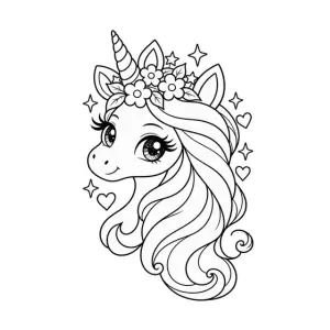 Licorne fleurie à la crinière étoilée (1)--